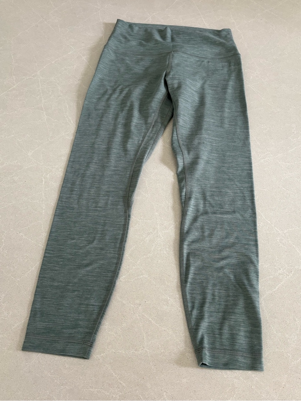 LULULEMON Align High-Rise Pant 25” Heathered Green Sage 8 Luxury Yoga
